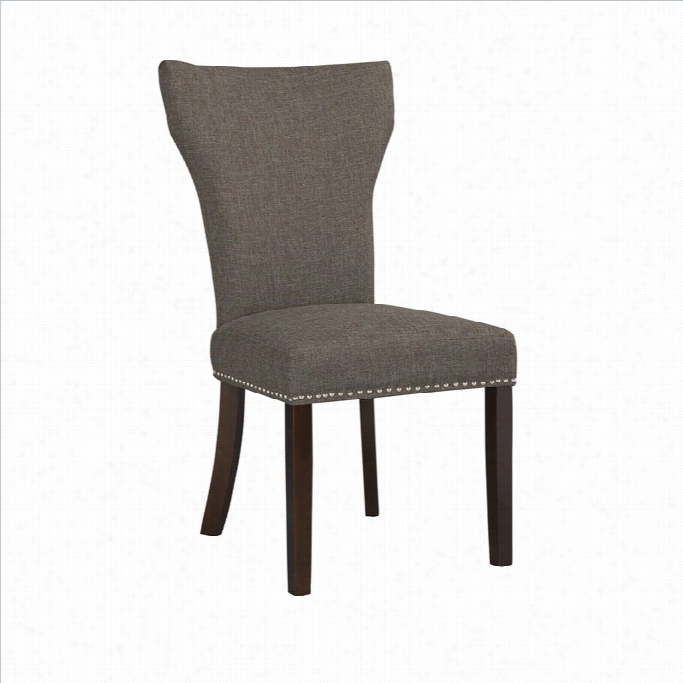 Boraam Monaco Hpolsterry Dining Chairs (set Of 2) In Steel-gray