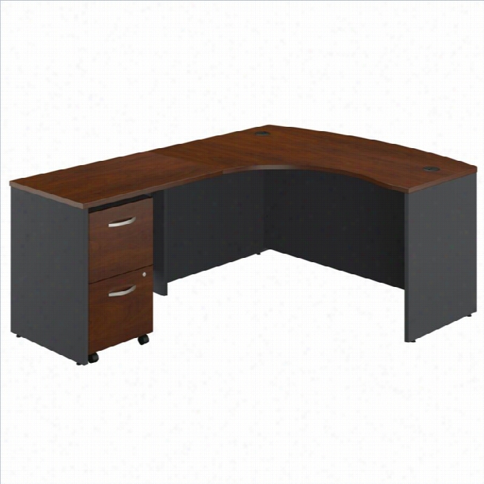 Bush Bbf  Series C 3-piece Lett-hand Bow Frno Desk Set In Hansen Cherry