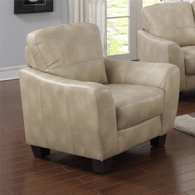 Chintaly Fremont Club Leather Chair In Taupe