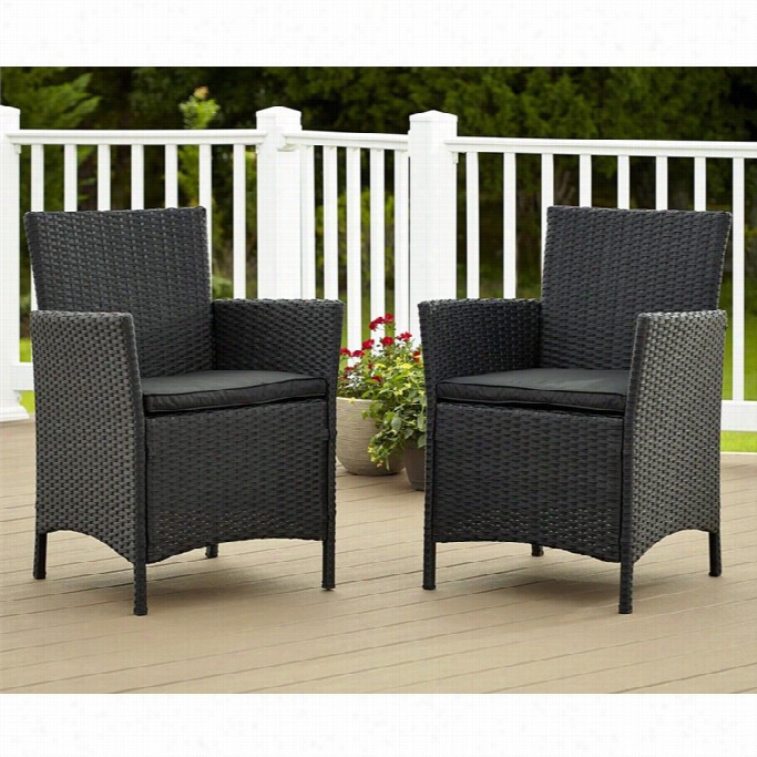 Cosco Jamaica Resin Wicker Dining Chair Inn Black