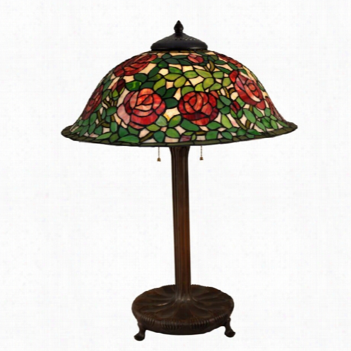 Dale Tiffany Rose Bush Table Lamp