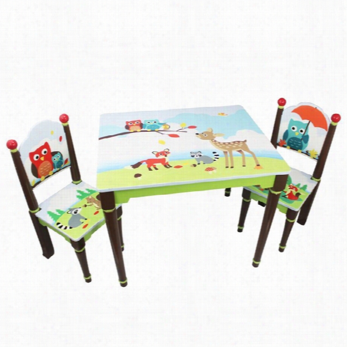 Fantasy Fields  Enchanted Woodland 3 Piece Table & Chairs Set