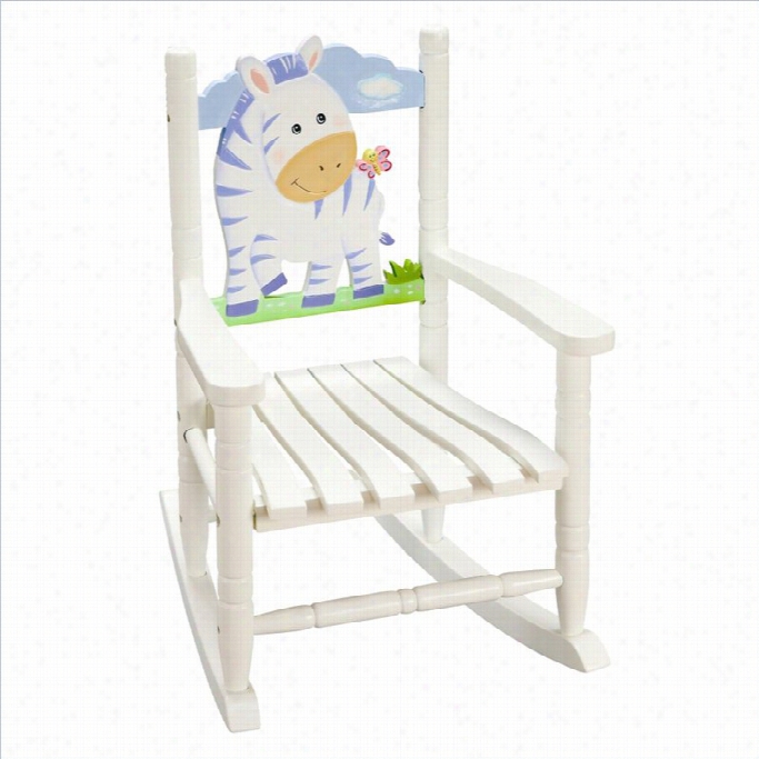 Fantasy Fields Hand Painged Safari Rcoking Chair