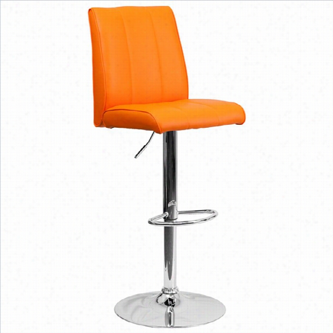 Flash Furrniture Adjust Able  Hinder Stol In  Orange