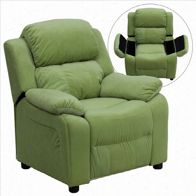 Flash Furnture Contemporary Kids Recliner In Avacado Green