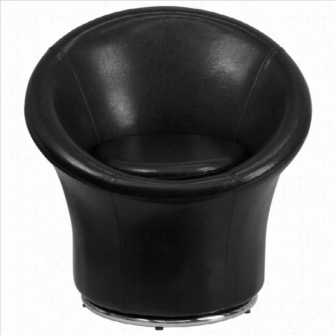 Flash Urniture Swivell Reception Chair In Black