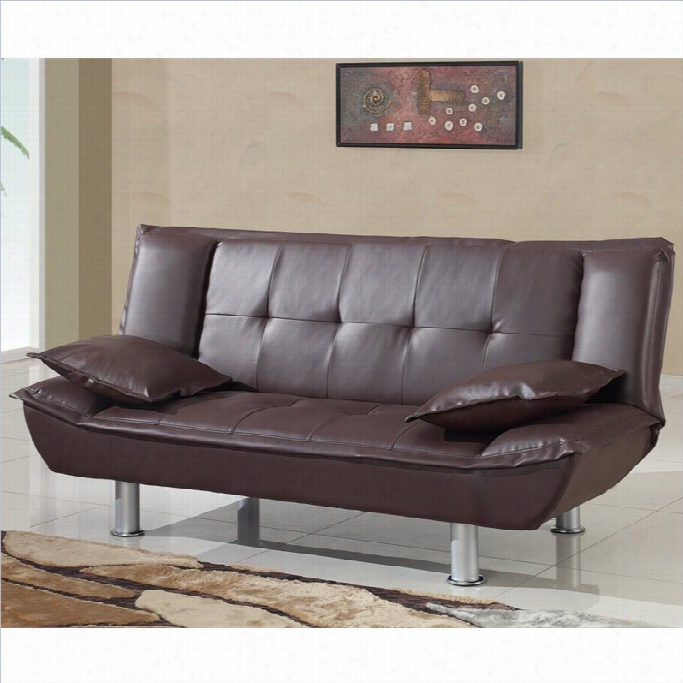 Global Furniture Usa Sb12 Convritble Sofa In Brown Pvc