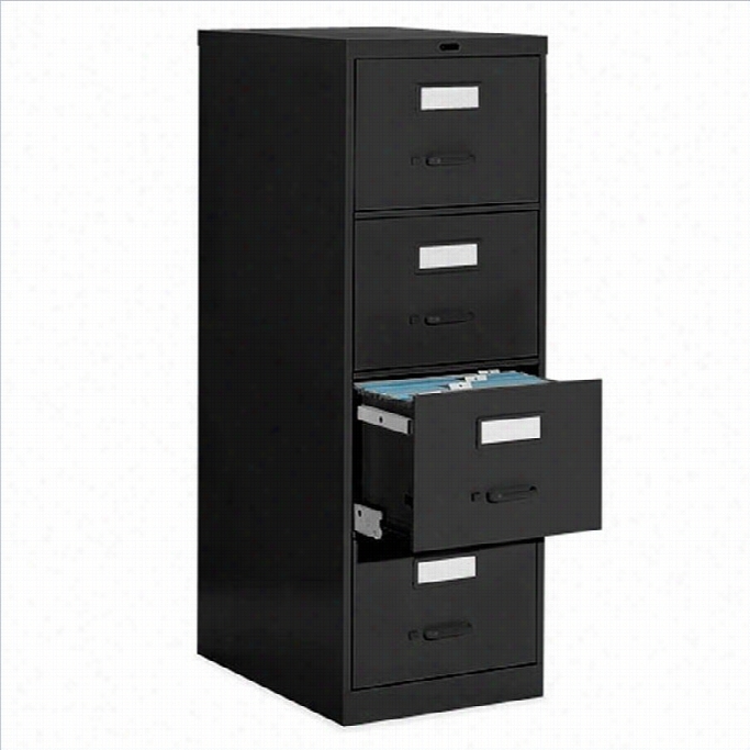 Global Office 4 Drawer Vertical Mrtwl File Cabinet-black