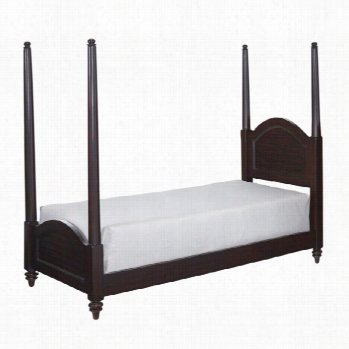Home Sttyless Bermuda Wood Twin Poster Bed In Espresso