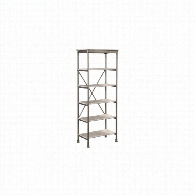 Home Styles The Orleans Six Tier Shelf In Gray And Marbble