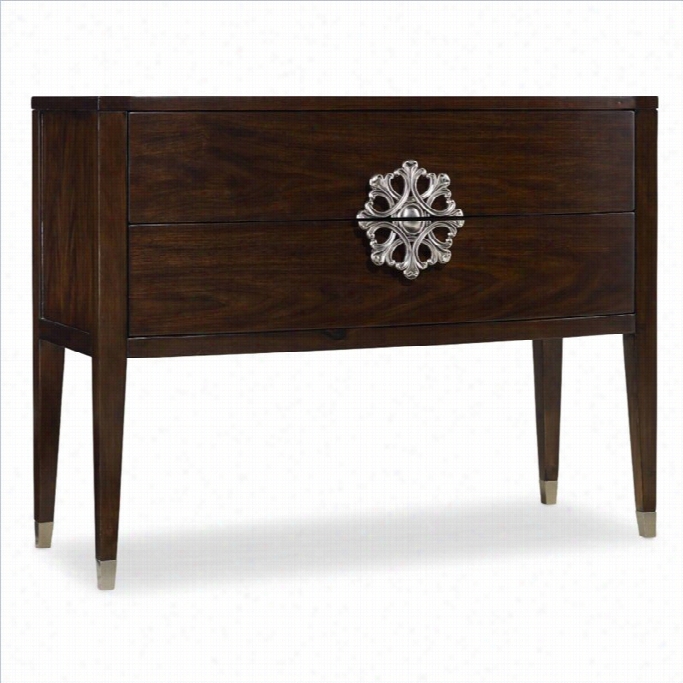 Hoooker Fyrniture Melange 2-drawer Medalllion Console In Walnut