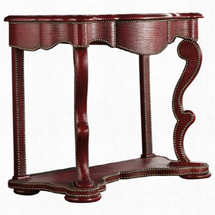 Hooker Appendages Melange R Eed Croc Console Table In Red