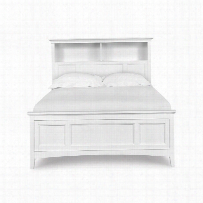 Magnussen Kenley Bookcase Bed With 2 Sttorage Rails In White