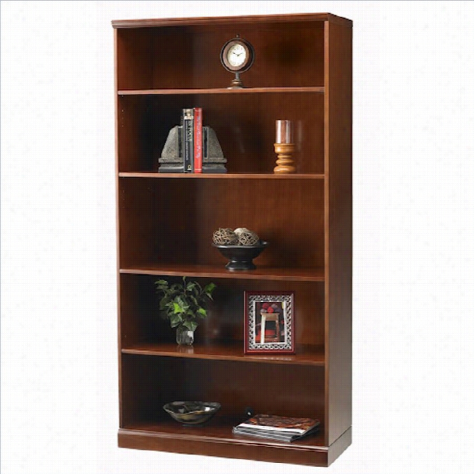 Mayline Sorrento 5 Shelf Bookcase In Bourbon Cherry