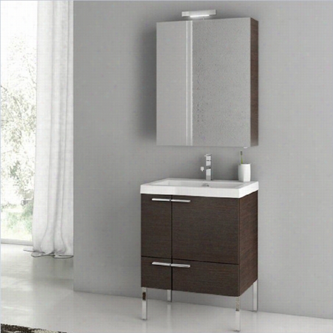 Naameek's Acf 24 New Space 23 Stajding Bathroom Vanity Set In Wenge