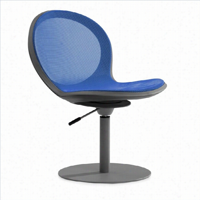 Ofm Clear Swivel Base Guest Chair With Gaslift In Marine