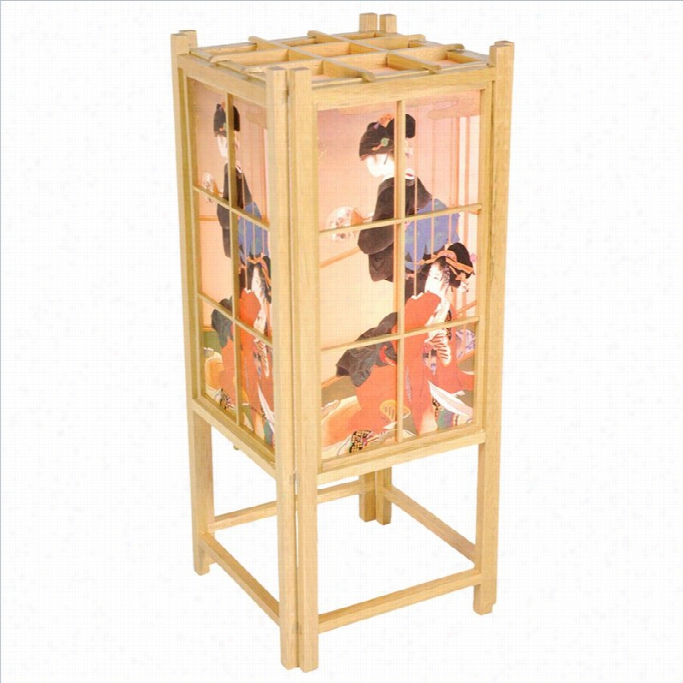 Oriental Furinture 18 Geisha Shoji Lamp In Natural