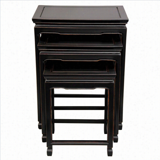 Oriental Furniture Ensting Tables In Black