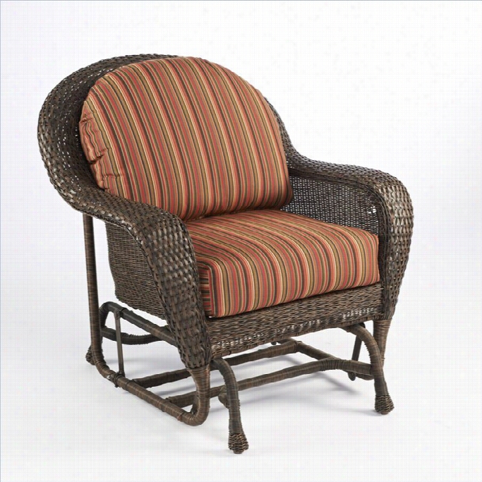 Outdoor Greatroom Company Balasm Deepseating Glider Chair In Dorsette Chherry Acrylic Fabric