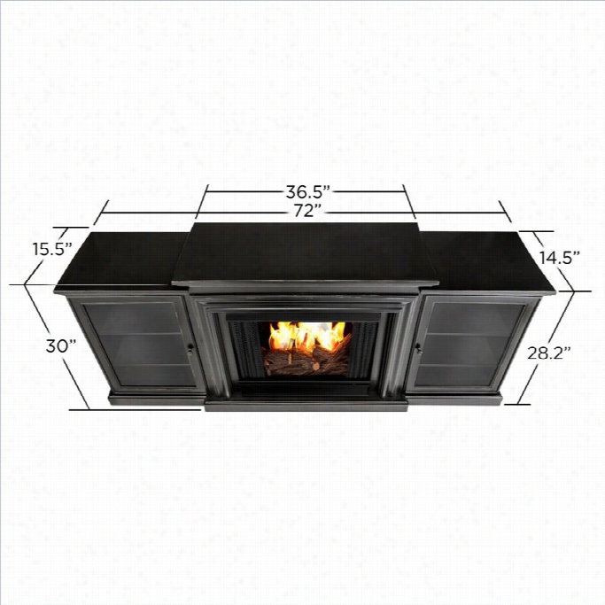 Real Flame Frederick 72 Entertainment Center Gel Fireplace In Blackwash