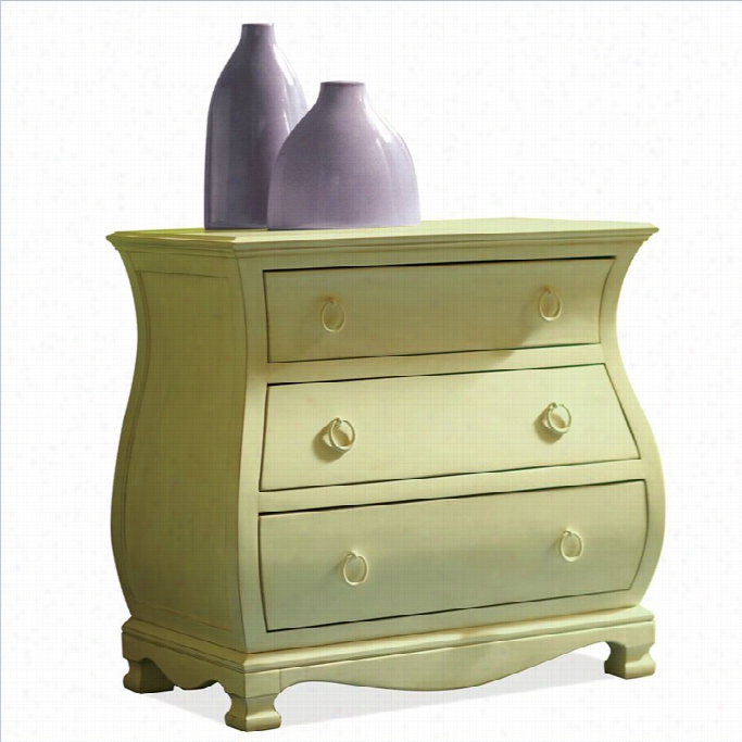 Riverside Furniture Placid Cove Bombe Nightstand In Seagrass Green