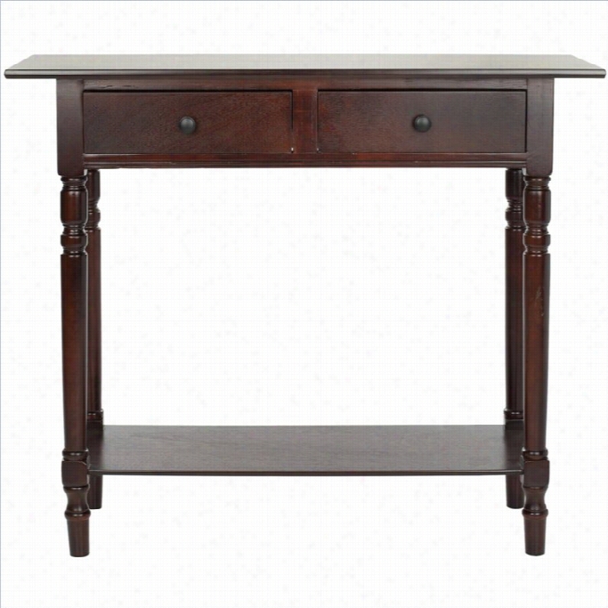 Safavieh Gary Wood Console In Dark Cherry