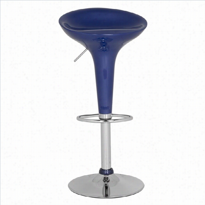 Sqfavieh Sacha 23.2- 31.7 Bar Stool In Ships Blue