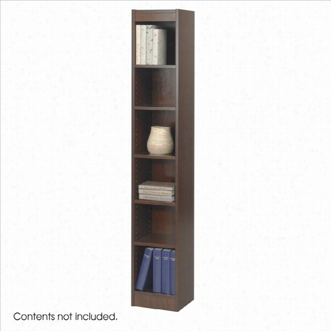 Safco Workspace 6 Shelf 12w Wood Baby Bookcase In Walnut