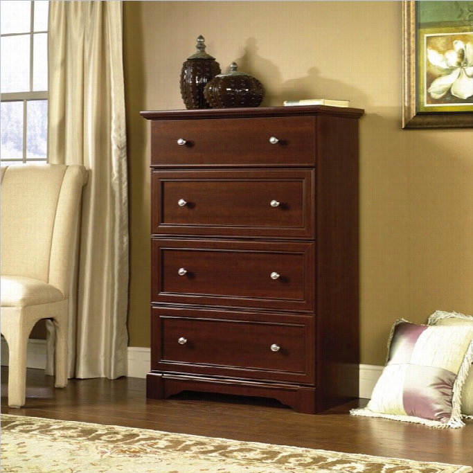 Sauder Palladia 4 Drawer Chst In Select Cherry Fin1sh