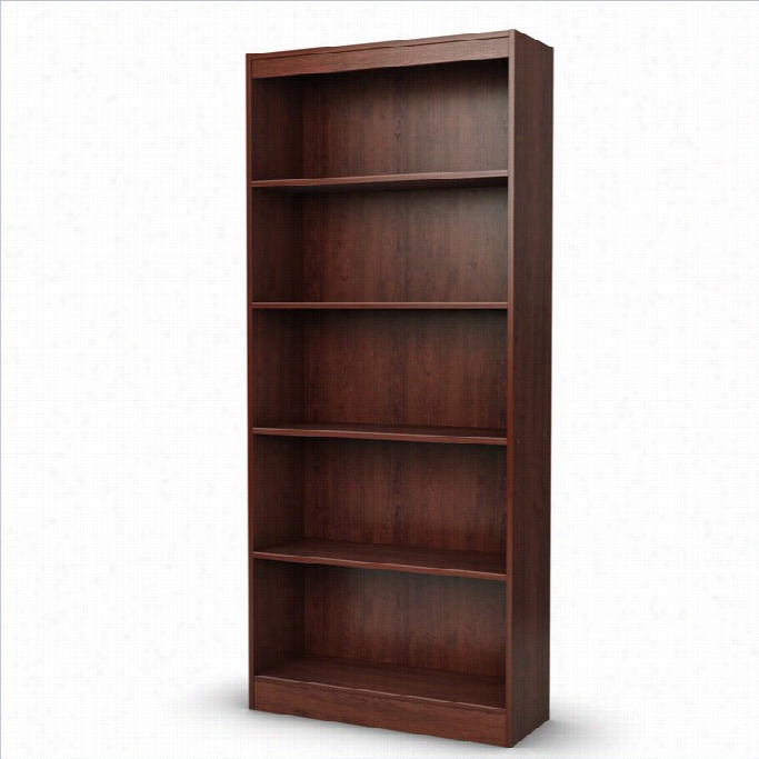 South Shore 5 Shelf Bookcase In Royal Cherry