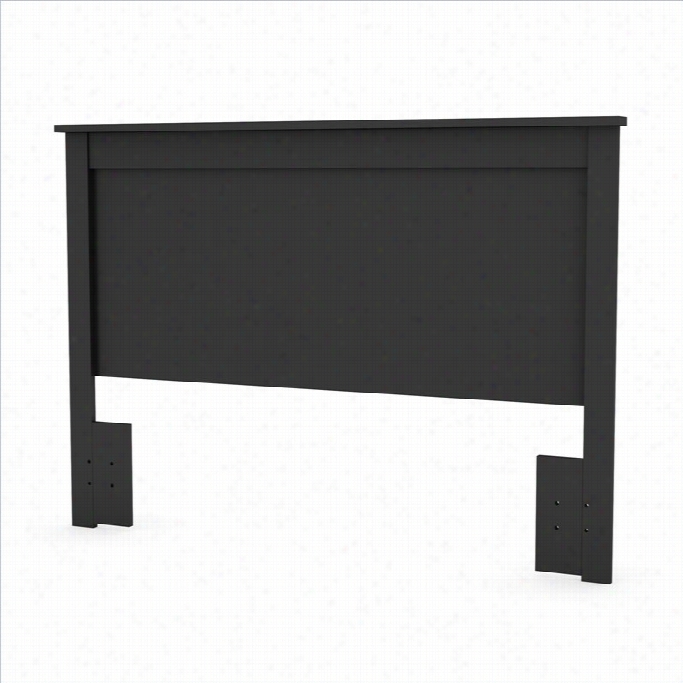 South Shore Bbreakwater Fukl/queen Panel Headboard In Black