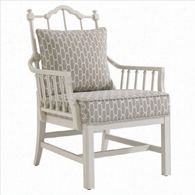 Stanley Furniture Charleston Regency Chippendal Eplanter's Arm Chair In White