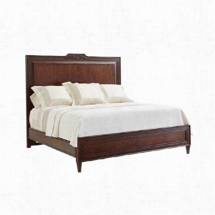 Stanley Villa Couture California King Viviana Panel Bed In Walnut