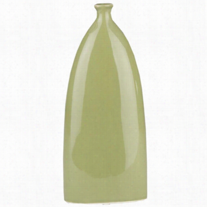 Surya Tara 8.1 X 10.2 Cceramic Vase In Glossy Green