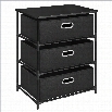 Altra Furniture 3 Bin Storage Unit in Black