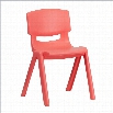 Flash Furniture Plastic Stackable School Chair in Red-23 Chair Height