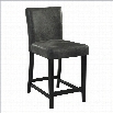 Linon Morocco 30 Bar Stool in Black and Charcoal