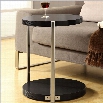 Monarch Metal Accent Table in Cappuccino and Chrome