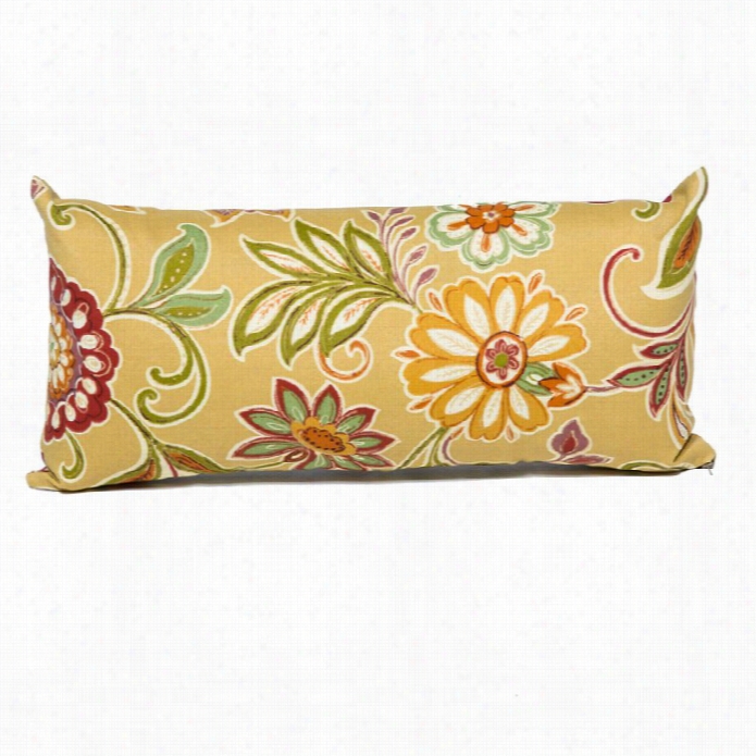 Tkc Outdoor Thro Pillows Rectangle In Golden Floral (set Of 2)