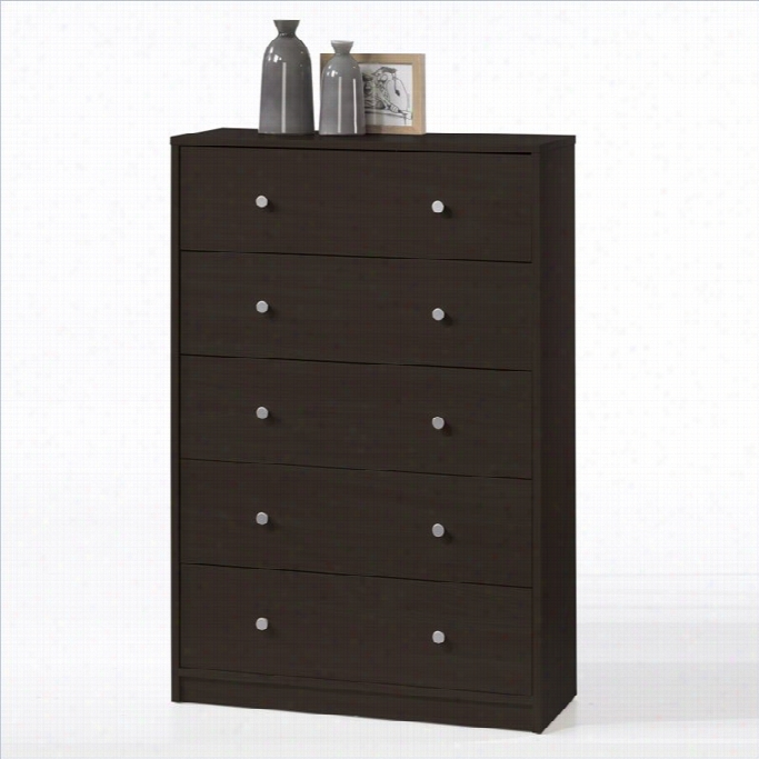 Tvilum Potrland 5 Drawer Chets  In Coffee