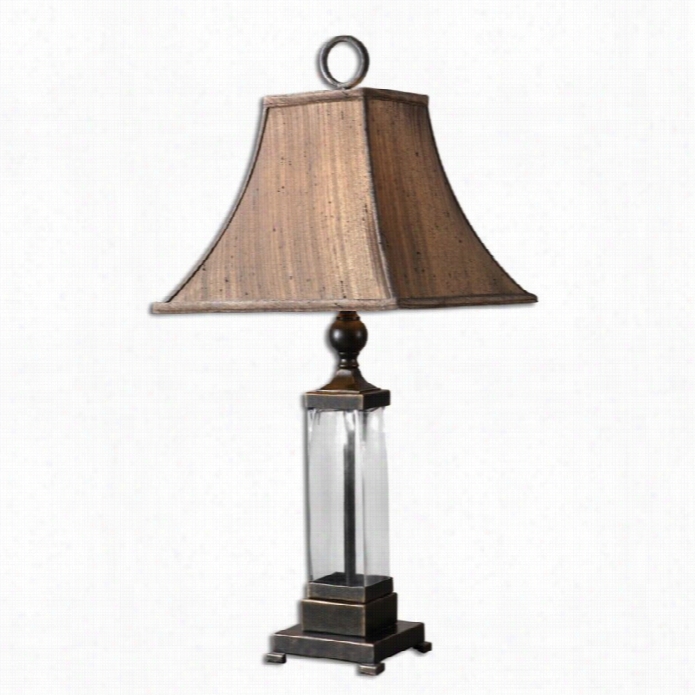 Uttermost  Bartlet Glass Table Lamp In Oil Rubbed Bronzed Metal