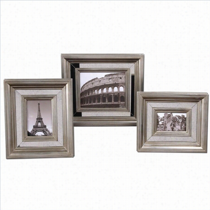 Uttermosy Ahsana Photo Frame In Antique Silver (set Of 3)