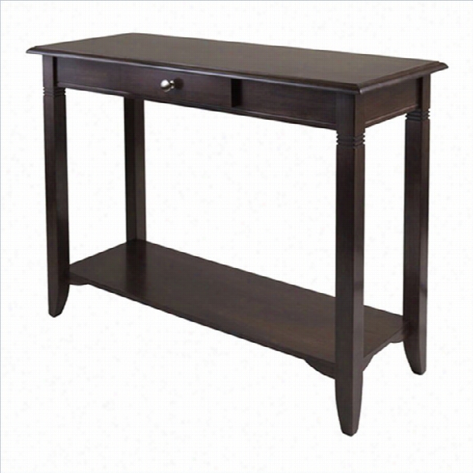 Winsome Nloan Conosle Table With Drawer In Capppuccino