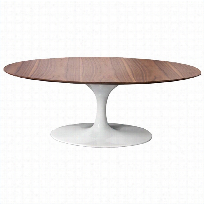 Aeon Equipage Catala Coofee Table In White And Walnut