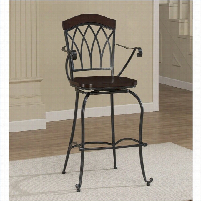 Americanh Eritagge Arielle Bar Stool In Slate-26 Inches