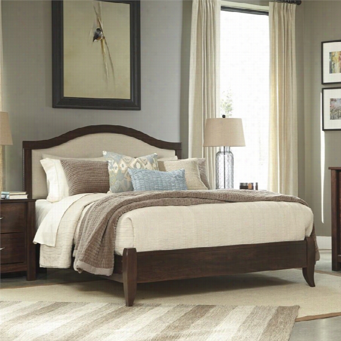 Ashley Corraya Upholstered Queen Panel Bed In Brown