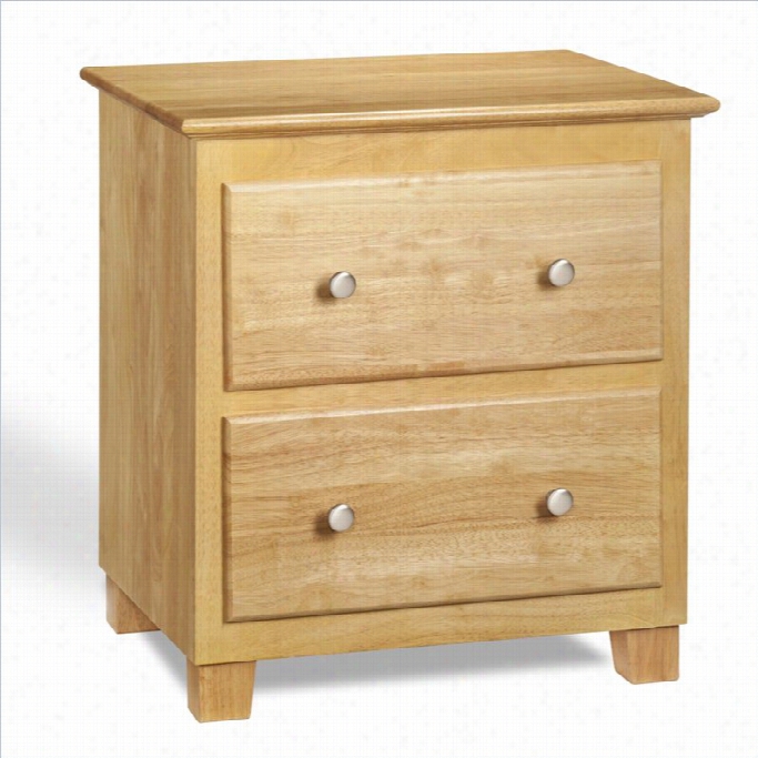 Atlantic Furni Tuure 2 Drawer Nightstand In Natural Maple