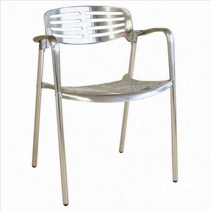 Baxton Studio Ethan Accetn Chair In Silver (set Of 2)