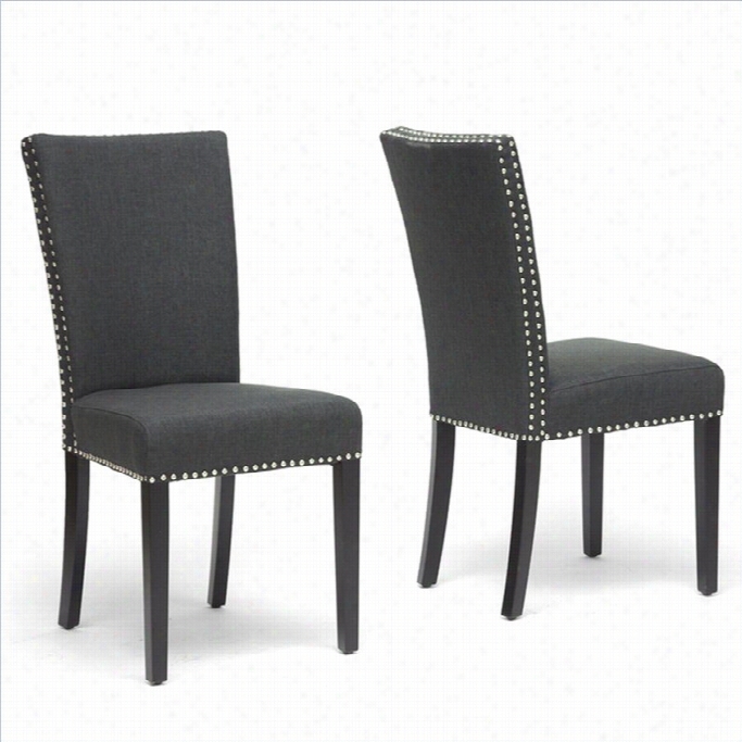 Baxton Studio Harrowgate Dining Chair In Gray (set Of 2)