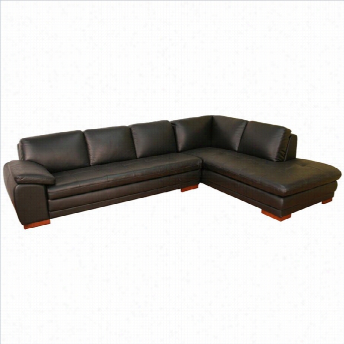 Baxton Studio Leather Sectional In Black